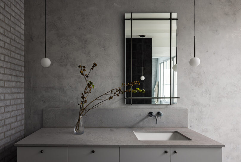 modern grey bathroom